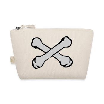 Crossing Bones Silhouette - Organic Pouch - nature - Front