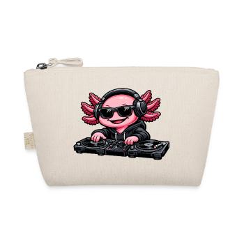 Axolotl Beats – Cute Axolotl as a DJ - Organic Pouch - nature - Front