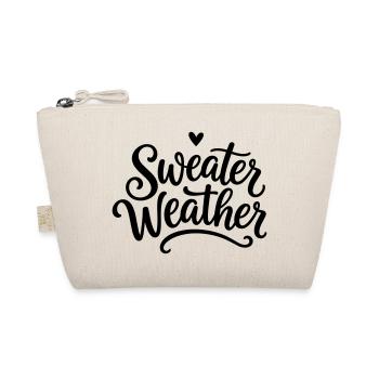 Sweater Weather / Cozy Vibes - Bio-Täschchen - Natur - Vorne