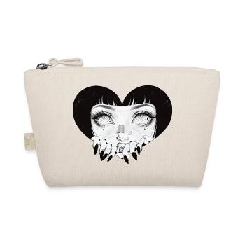 Gothic Schattenherz Manga-Style - Bio-Täschchen - Natur - Vorne