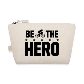 Be the Hero Cyclist Bike Rider Motivation - Bio-Täschchen - Natur - Vorne