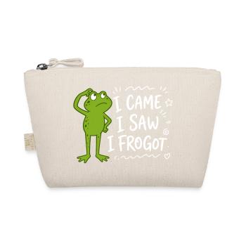 Frosch - I came I saw I frogot - lustige Sprüche - Bio-Täschchen - Natur - Vorne