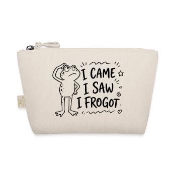 Frosch - I came I saw I frogot - Spruch lustig - Bio-Täschchen - Natur - Vorne