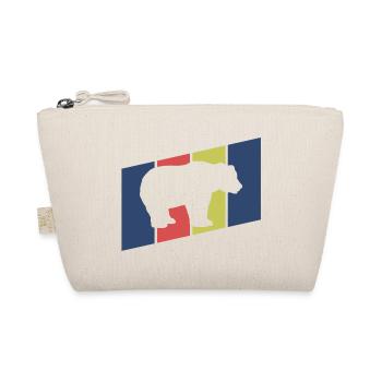 Bär Silhouette Retro Style - Bio-Täschchen - Natur - Vorne