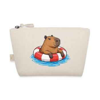 Capybara im Schwimmring – Sommer & Chillen - Bio-Täschchen - Natur - Vorne