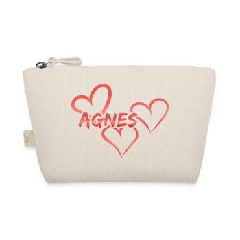 Agnes als Vorname - Bio-Täschchen - Natur - Vorne
