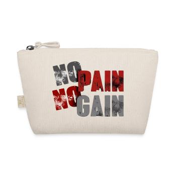 No Pan No Gain Distressed Typografie - Bio-Täschchen - Natur - Vorne
