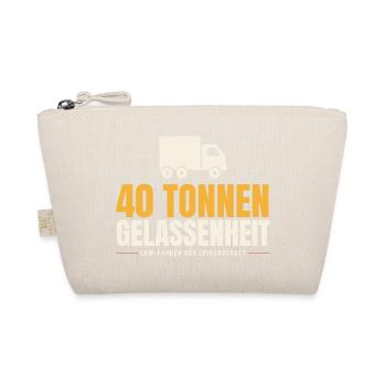 40 Tonnen Gelassenheit Lkw Fahrer Trucker - Bio-Täschchen - Natur - Vorne