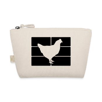 Huhn Silhouette Grafik - Bio-Täschchen - Natur - Vorne