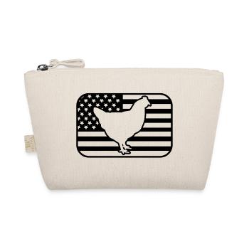 Huhn USA Flagge - Bio-Täschchen - Natur - Vorne
