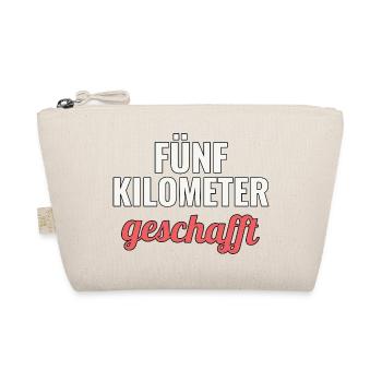 Erster Fünf Kilometer Lauf Geschenkidee - Bio-Täschchen - Natur - Vorne