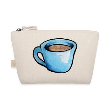 Blaue Aquarell Kaffeetasse - Bio-Täschchen - Natur - Vorne