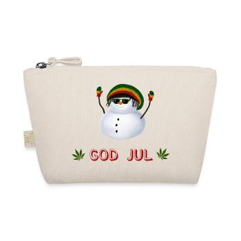 Rasta Schneemann God Jul - Schwedisch - Bio-Täschchen - Natur - Vorne