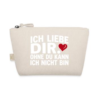 Liebe lustiger Spruch Ich liebe Dir  - Bio-Täschchen - Natur - Vorne
