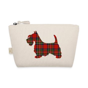 Tartan Scottie Hund | Pyrenäen-Linienlabor - Bio-Täschchen - Natur - Vorne