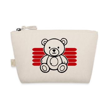 Baby Spielzeug Teddybär Stofftier lustige Sprüche - Bio-Täschchen - Natur - Vorne