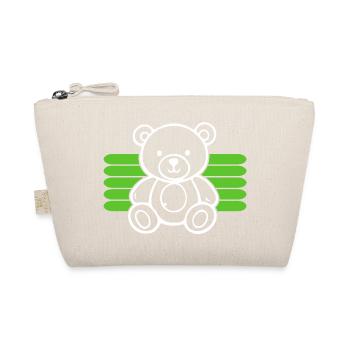 Baby Spielzeug Teddybär Stofftier lustige Sprüche - Bio-Täschchen - Natur - Vorne