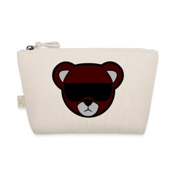 Rotbrauner Bär mit Sonnenbrille - Bio-Täschchen - Natur - Vorne