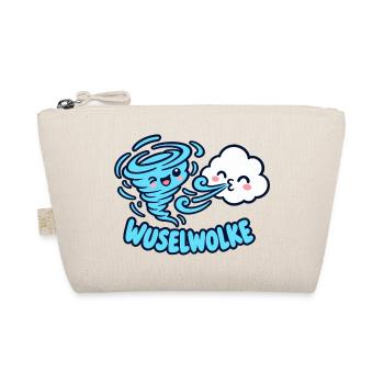Wuselwolke – Lustiges Wind & Wolken Kinder Motiv - Bio-Täschchen - Natur - Vorne