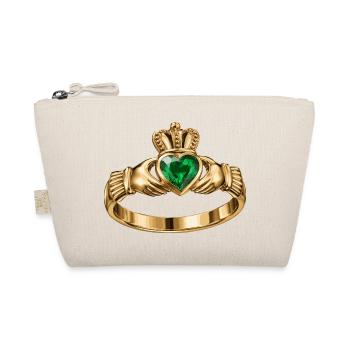 Irischer Claddagh-Ring - Bio-Täschchen - Natur - Vorne