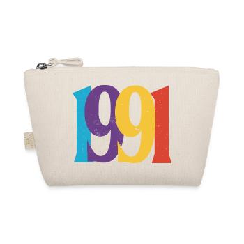 Geboren 1991 Geburtstagsgeschenk Geburtstag 91 - Bio-Täschchen - Natur - Vorne