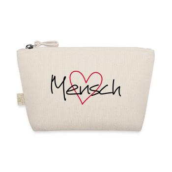 Mensch Herz Lieblingsmensch Geschenkidee Liebe - Bio-Täschchen - Natur - Vorne