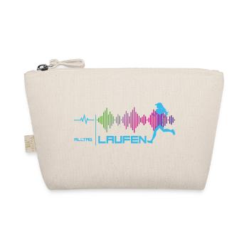 Läuferin - Alltags-Puls - good vibes (blau) - Bio-Täschchen - Natur - Vorne