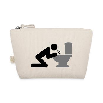 Mann kotzt in die Toilette - Bio-Täschchen - Natur - Vorne