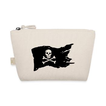 Piratenflagge Totenkopf Pirat - Bio-Täschchen - Natur - Vorne