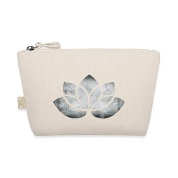 yoga lotus blume silber - Bio-Täschchen - Natur - Vorne