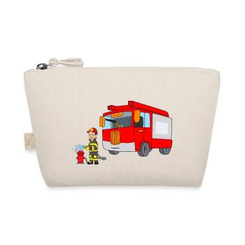 Firefighter fireman truck fire fire extinguishing - Organic Pouch - nature - Front