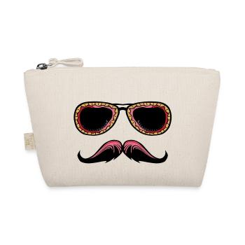 Mexikanischer Sonnenbrille Schnurrbart Hipster 2804 - Bio-Täschchen - Natur - Vorne