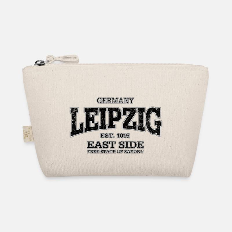 Leipzig (black oldstyle) - Bio-Täschchen - Natur