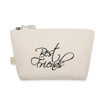 best friends text logo friends best love couple 2 - Organic Pouch - nature - Front