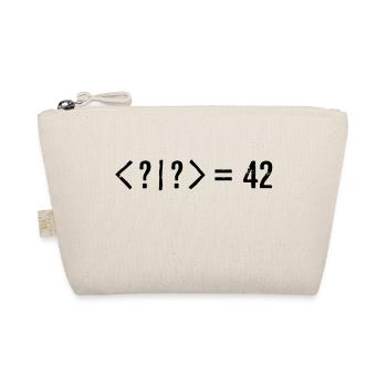 Best Quantum Joke Ever: Bra-Ket = 42 (Grunge) - Organic Pouch - nature - Front