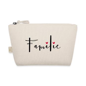 Familie Herz Liebe Geschenkidee - Bio-Täschchen - Natur - Vorne