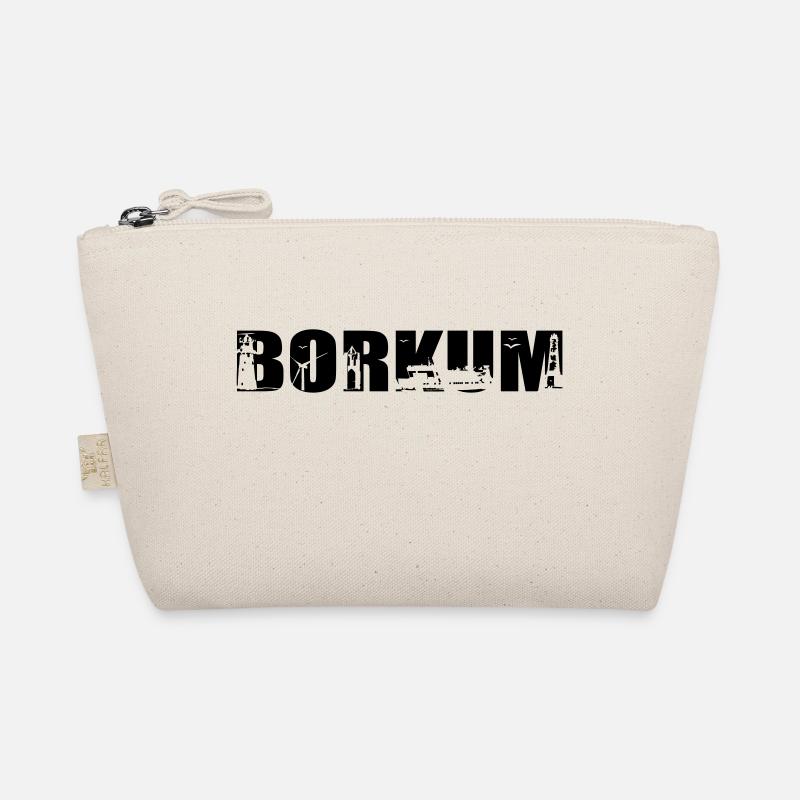 Borkum Skyline - Bio-Täschchen - Natur