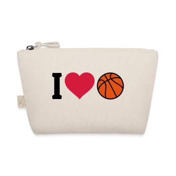 I love Basketball - Organic Pouch - nature - Front