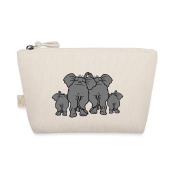 familie liebe paar paerchen 2 baby kind kleines ka - Bio-Täschchen - Natur - Vorne
