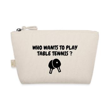 Table Tennis - Ping Pong - Sport - Racket - Ball - Bio-Täschchen - Natur - Vorne