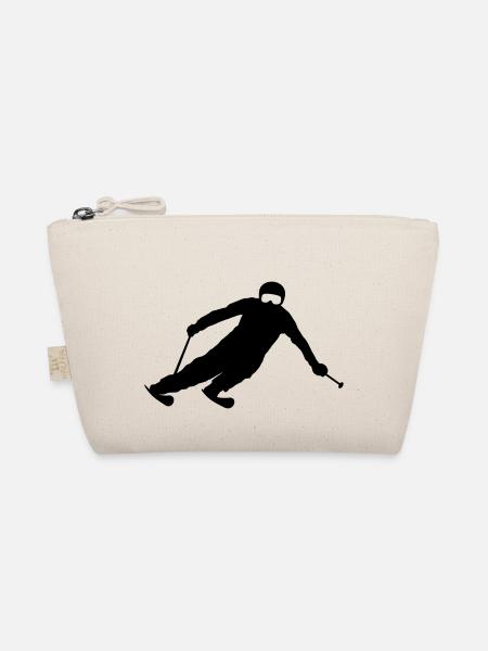 Sport - Skifahrer - Bio-Täschchen - Natur