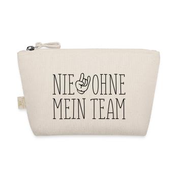 nie ohne mein team hand - Bio-Täschchen - Natur - Vorne