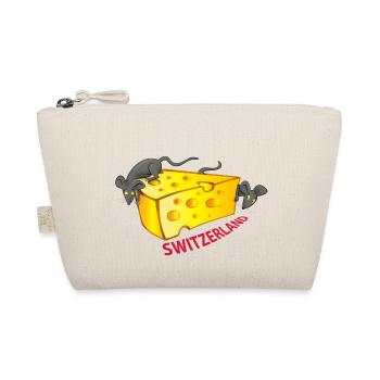 Mouse with Swiss CHese - Organic Pouch - nature - Front