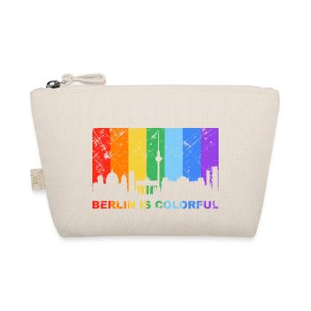 Berlin is colorful Regenbogen LGBT CSD Gay Pride - Bio-Täschchen - Natur - Vorne