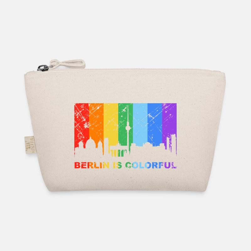 Berlin is colorful Regenbogen LGBT CSD Gay Pride - Bio-Täschchen - Natur