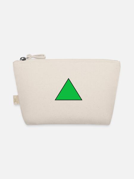 Triangle green - Organic Pouch - nature - Front