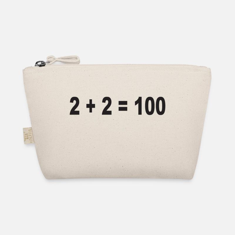 2 + 2 = 100 Binary Numbers Organic Pouch