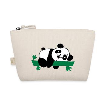 Lazy panda - Organic Pouch - nature - Front