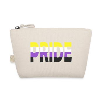 Pride lettering Non-Binary Non-Binary LGBTQ - Organic Pouch - nature - Front