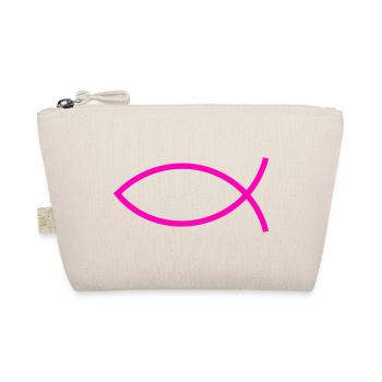 Jesus fish pink ichthys fish fish fish - Organic Pouch - nature - Front